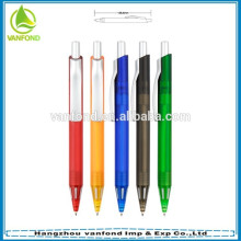 High quality transparent plastic ballpoint pen wholesale